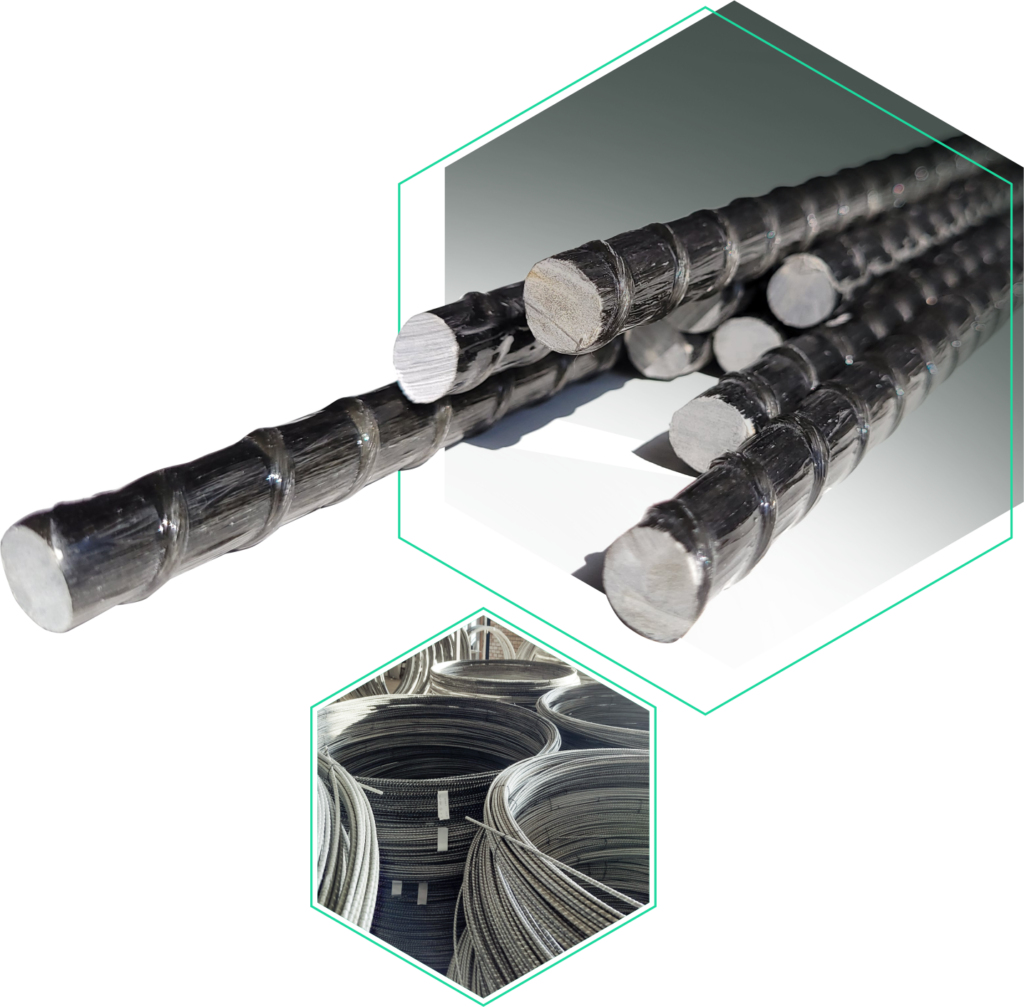 vergalhão de fibra com grafeno